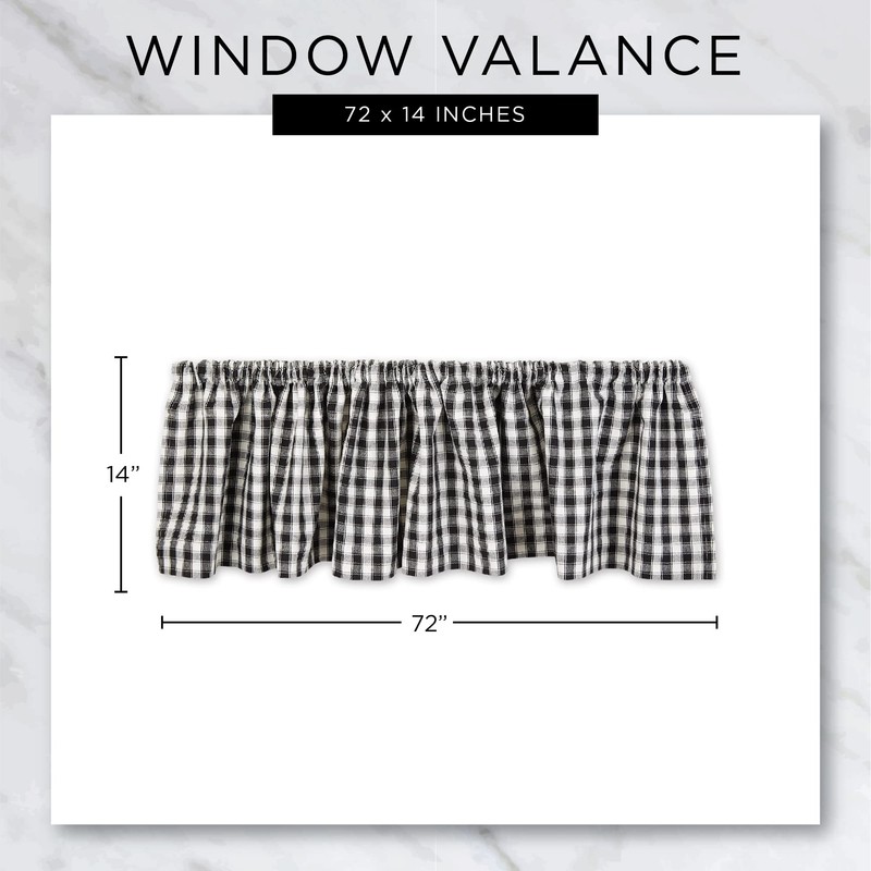 DII Window Valance Collection, 100% Cotton, Pre-Shrunk, Machine Washable, 2