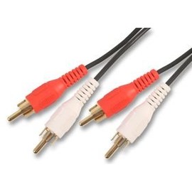 2X PHONO LEAD, GOLD, 10M, Audio & Video Cable Assemblies QTY X 1