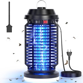YISSVIC Elektrische Mückenlampe, elektrisch, 4200 V + 15 W, UV-Lampe, IPX4, wasserdicht, für Innen- und Außenbereich