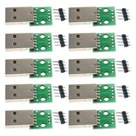 YOUMILE Pack of 10 DIY Plug/Mini Micro USB to DIP Adapter 2.54 mm 5-Pin Female B Type USB 2.0 Female PCB Converter USB 3.0