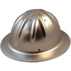 Skull Bucket Aluminum Hard Hats, Full Brim with Ratchet Suspensions