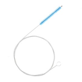cepillo para polvo de drenaje largo, cepillo para polvo de nailon flexible para limpiar el drenaje del techo solar, drenaje del refrigerador, filtro de acuario, manguera de sifón, 72 pulgadas (azul)