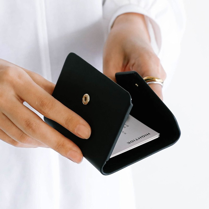 Double Flap Cardholder Black