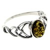 Silver Amber Jewellery - 925 Sterling Silver and Green Baltic