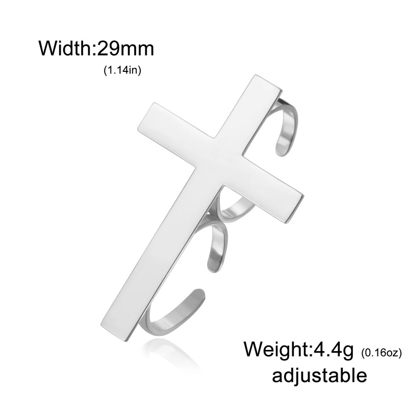 Two Finger Cross Ring for Men & Women – Vintage