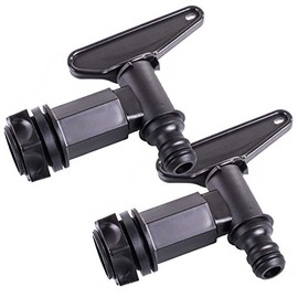 2 x 3/4" BSP Thread Water Butt Taps with Push on Fitting