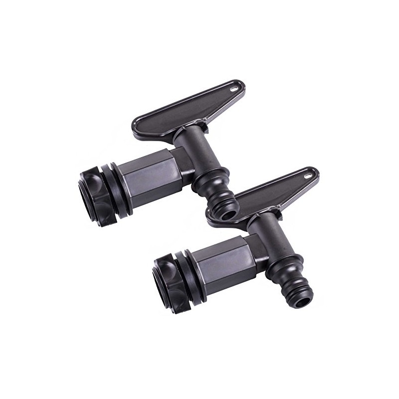 2 x 3/4" BSP Thread Water Butt Taps with Push
