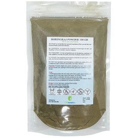 BHRINGRAJ (BHRINGARAJ) Powder 100% Visible Elipta Alba Powder Mask Against Hair Loss Premature Greying Mature Skin Various Skin Conditions (100 g)