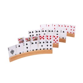 YourKit Stylish Wooden Card Stand for Board Games, Set of 4
