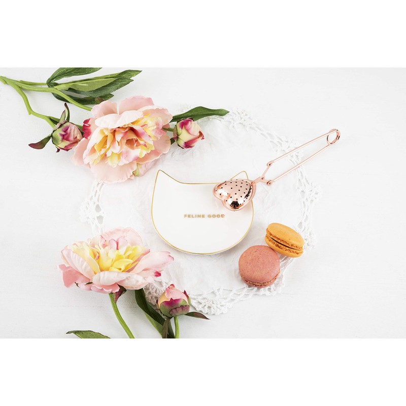 Pinky Up 5498 Purrrfect Charola de té en forma de