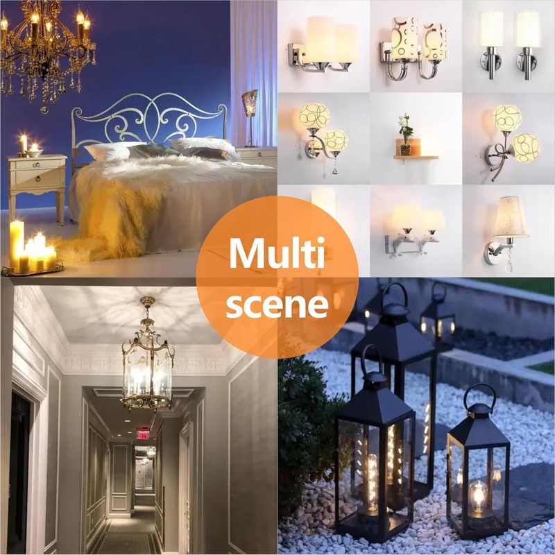 DXMKOP E12 Candle Light Bulbs,60W Candelabra Light Bulbs, E12 B10