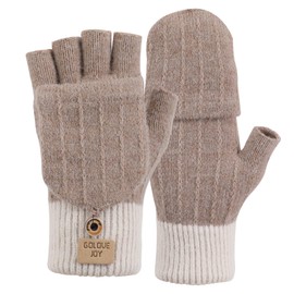 TAGVO Women Gloves Winter Touch Screen Knitted Warm Gloves，Elastic Warm Fleece Anti-slip Working Running Gloves for women, Winter Gloves for Skiing Cycling Hiking Driving Outdoor Sports-One Size