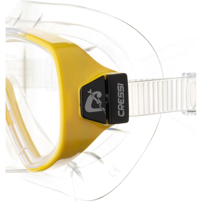 Cressi Onda Snorkel Mask, Transparent/Yellow, One Size, Adult, Unisex