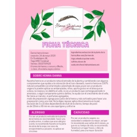 Henna Danna Brown Kit De Henna Para Cejas Hd 4k