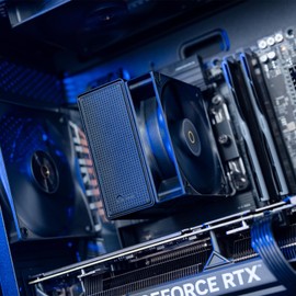 Ocypus Gamma A40 BK Air Cooler CPU,100mm PWM Low-Noise Fan,133mm Height Single Tower Computer Compact CPU Air Cooler,4 Copper Direct Contact Heat Pipes,for Intel LGA 115X/1200/1700/1851 &AMD AM4/AM5