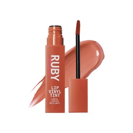 Ruby Kisses Lip Vinyl Tint - High-Pigment, Transfer-Proof, Smudge-Proof Liquid Lipstick, Soft-Satin Shine, Lightweight Makeup, Long-Lasting Lip-gloss, Full Coverage Color (BROWN SUGAR, 2.8mL)