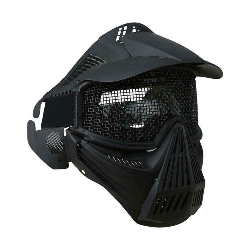 Combat Airsoft Full Face Poly Mesh Mask Adjustable One Size