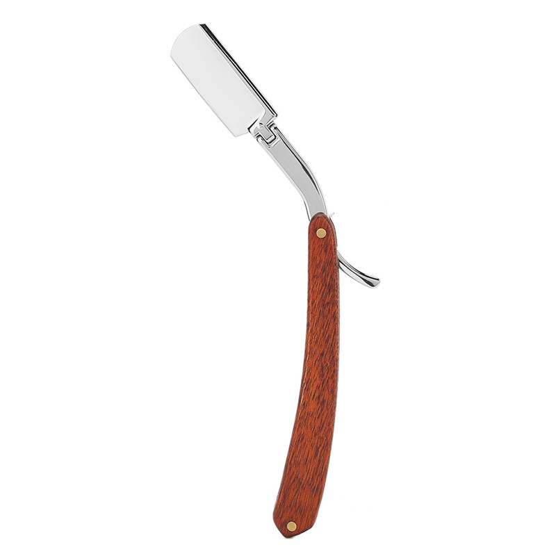 Manual Razor Professional Men Male Wooden Handle Folding Shaver Blade