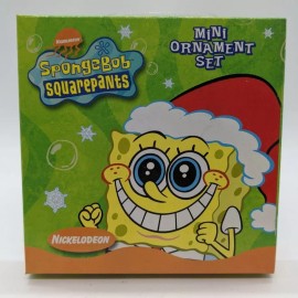 Nickelodeon Spongebob Squarepants 2004 Funny 12 Pack Mini Christmas Ornament Set - VTG - NEW