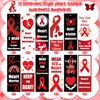 Haooryx Heart Disease Awareness Bookmarks - 120Pcs Wear Red for
