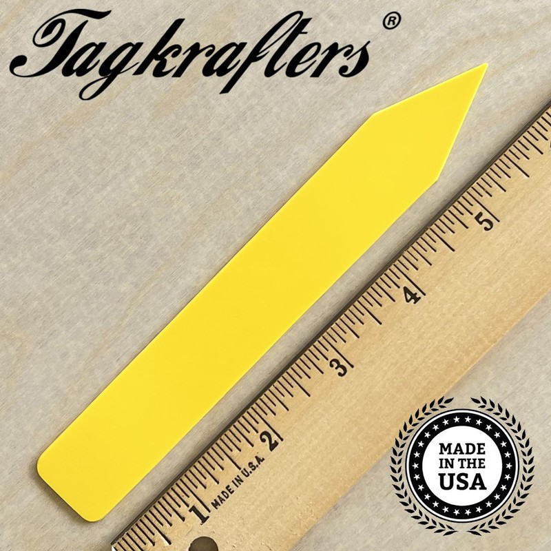 TAGKRAFTERS 6" x 7/8" Yellow Professional Duty Pot Stakes -