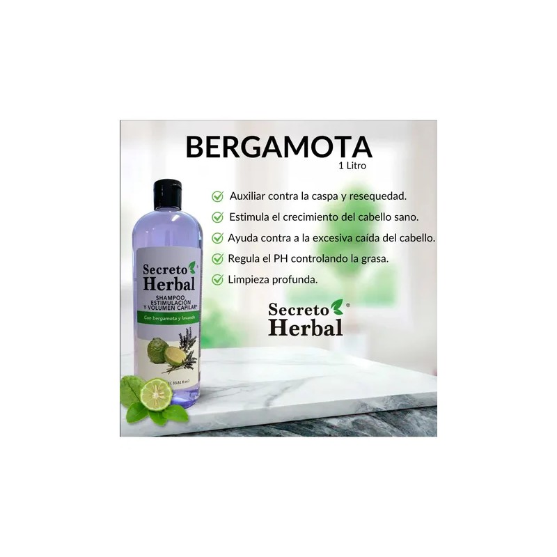 Caja 6pz Surtida Shampoo Secreto Herbal Romero Chile Bergamota