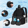 Fasrom Mesh Swim Backpack, 30L Swim Gear Bag with Wet/Dry