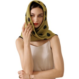 MAIRY Silk Bandana Women Scarf Neck Head Hair Square Scarves Neckerchief Headwear Fashion Multifunctional Cashew Bandanas 07301