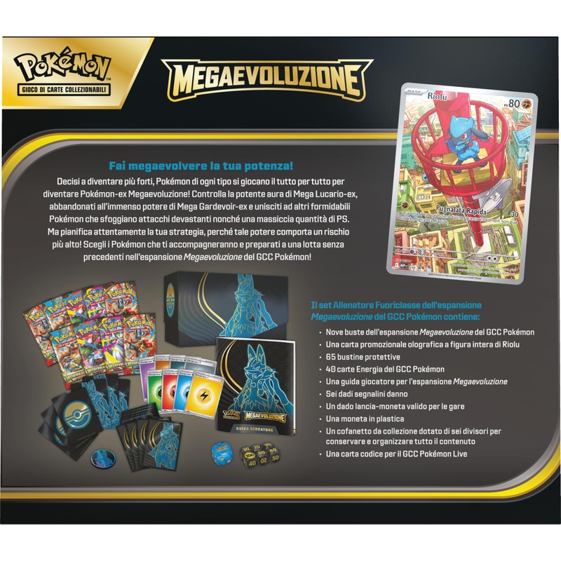 Pokémon: set Allenatore Fuoriclasse (Lucario) dell’espansione Megaevoluzione del GCC Pokémon
