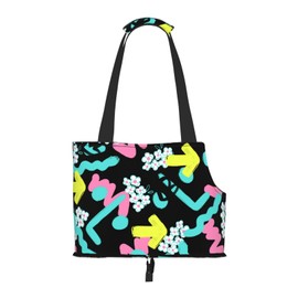 Paylamon Compatible Small Cat & Dog Portable Shoulder Bag, Collapsible Travel Pet Tote Bag, puppy carrier for Carrying on Planes, Buses, Subway (Small fresh graffiti)