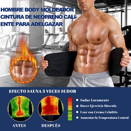 RGNINON Recortadora de Cintura Hombre Moldeador Cintura para Hombre Control Abdomen Cintura Trimmer para Deporte Diario