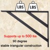 Wdwlbsm 2Pcs Heavy Duty Shelf Bracket Countertop Support Brackets 16"x12"