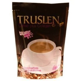 Truslen Coffee Plus Collagen Sugar free Low Fat 16g. Pack 15sachets., Thailand