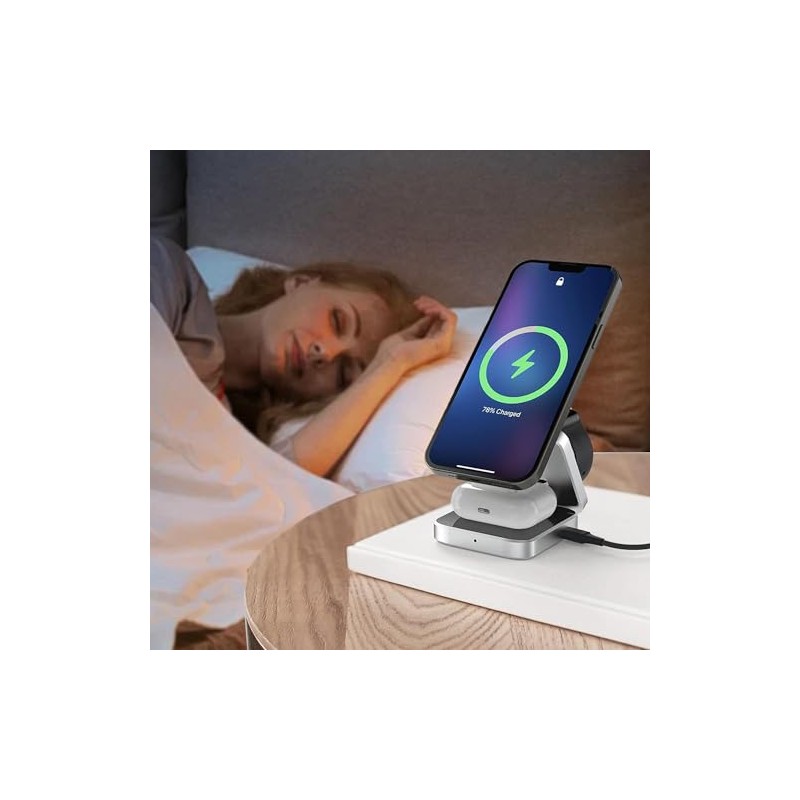 Clean Desk Wireless Charger 3 in 1 Wireless Charging Station