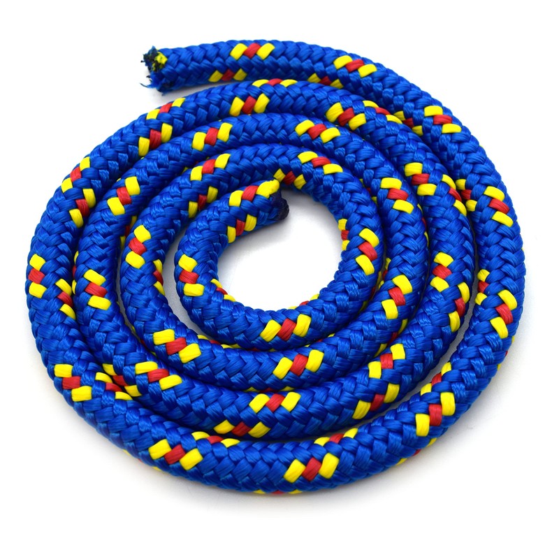Blue & Yellow Polypropylene Rope, Solid Braided Poly Rope Cord
