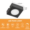 LUMILAND Wired LED Puck Lights Square 2.68" Wide 3000K, 120V