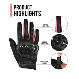 IRON JIA'S Motorcycle Gloves for Men and Women, Summer Touchscreen Riding Gloves with Carbon Fiber Protection for Road Racing, Dirt Bike, BMX, ATV XL