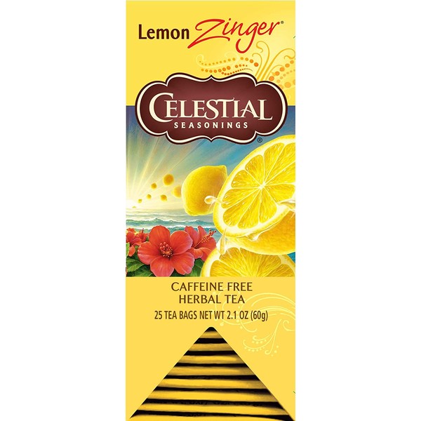 Celestial Seasonings Herbal Tea, Lemon Zinger, 25 Count Box