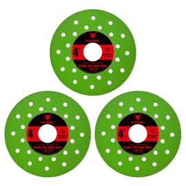 FOXBC 4 inch Diamond Rock Slab Grinding Cut Off Multi-Material Disc for Angle Grinder, for Granite, Marble, Tile, Stone, Glass, 7/8" Arbor - 3 Pack