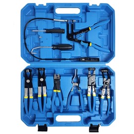 Punmew Hose Clamp Pliers Set 9pcs Long Reach Hose Clamp Remover Kit for Automotive Coolant Radiator Heater and Water Pipe