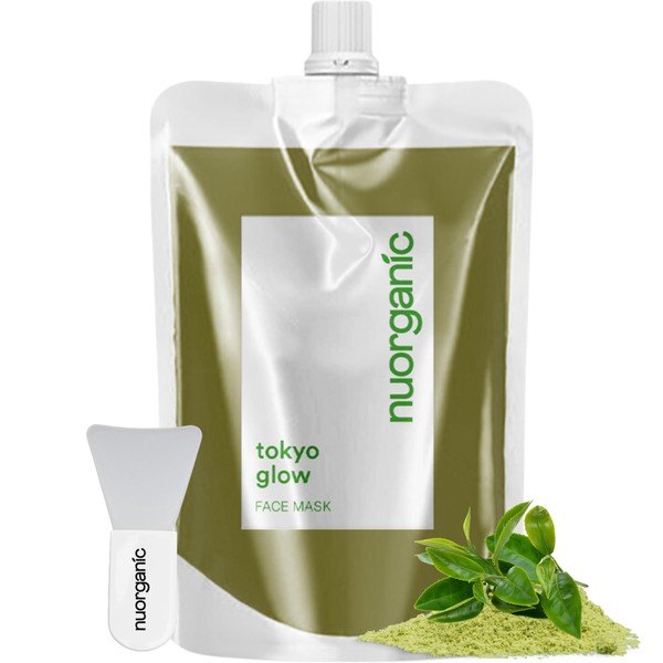 nuorganic Matcha Green Tea Clay Mask for Deep Cleansing, Toning,