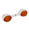 Set of indicators in white, indicator caps orange - for