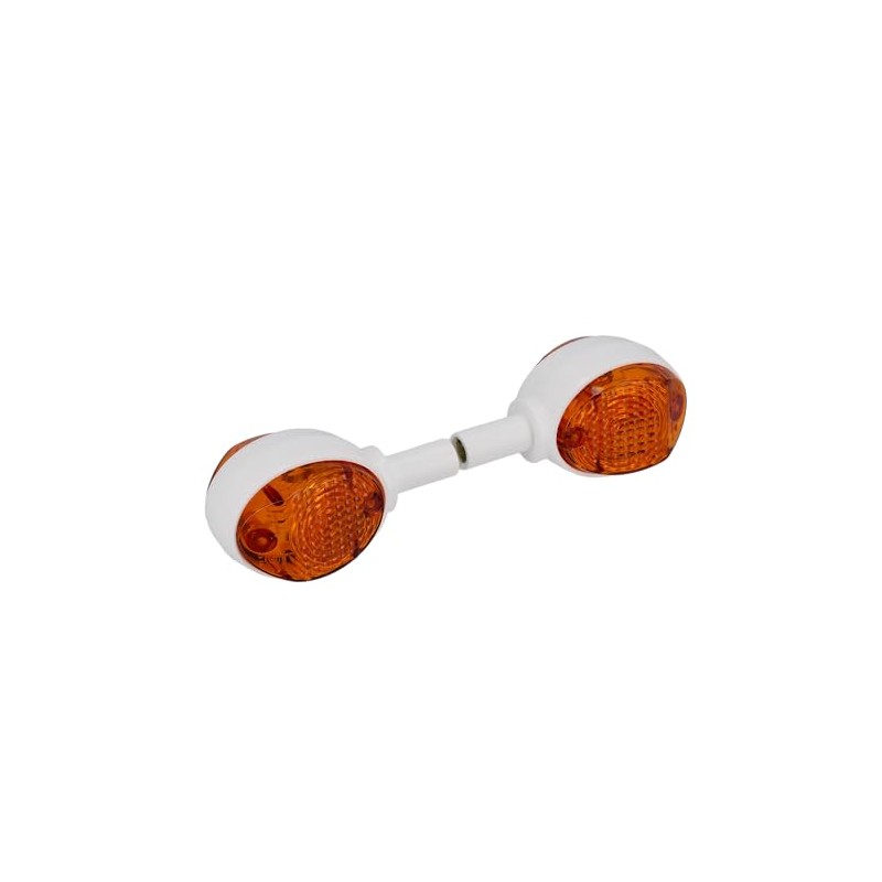 Set of indicators in white, indicator caps orange - for
