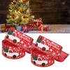 2Pcs Satin Ribbon 16.4ft Red Christmas Ribbon Retro Truck Pattern