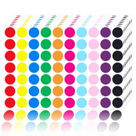 Ouzoustate 2800 PCS Dot Stickers- 3/4" Round Circle Coding Label 10 Colored Dot Stickers for Toddlers, Classroom, Papers, Market Etc