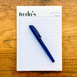 To Do List Notepad A5 Size (8.3"x5.8") Premium Thick Paper With Cardboard Back Support, Undated Daily Planner Notepad, Daily To Do List Notebook, Ruled Pages, Checkboxes, Deadline Column. One of the must have Office Supplies by Hadigu.