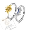 Sterling Silver Moon Sun Matching Rings Set Stackable Friendship Couples