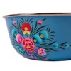 1x Ocean Pansy 14.5cm Hand-Painted Picnic Snack Bowl - Reusable