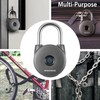 Newisdomake Fingerprint Padlock, Smart Lock with Key Backup, Waterproof for