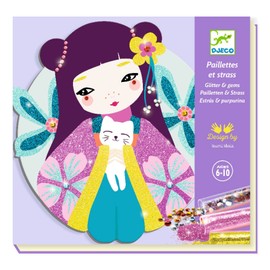 Djeco DJ09523 Onnanoko Glitter & Gem Boards Craft Set